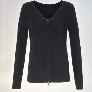 Cabi #5453 Switch Back Zip Cardigan Size Large